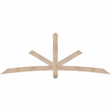Ekena Millwork Alberta Smooth Timber Gable Bracket, Douglas Fir, 84"W x 31"H x 3 1/2"D x 3 1/2"F, 9/12 Pitch GBW084X31X0404ALB00SDF